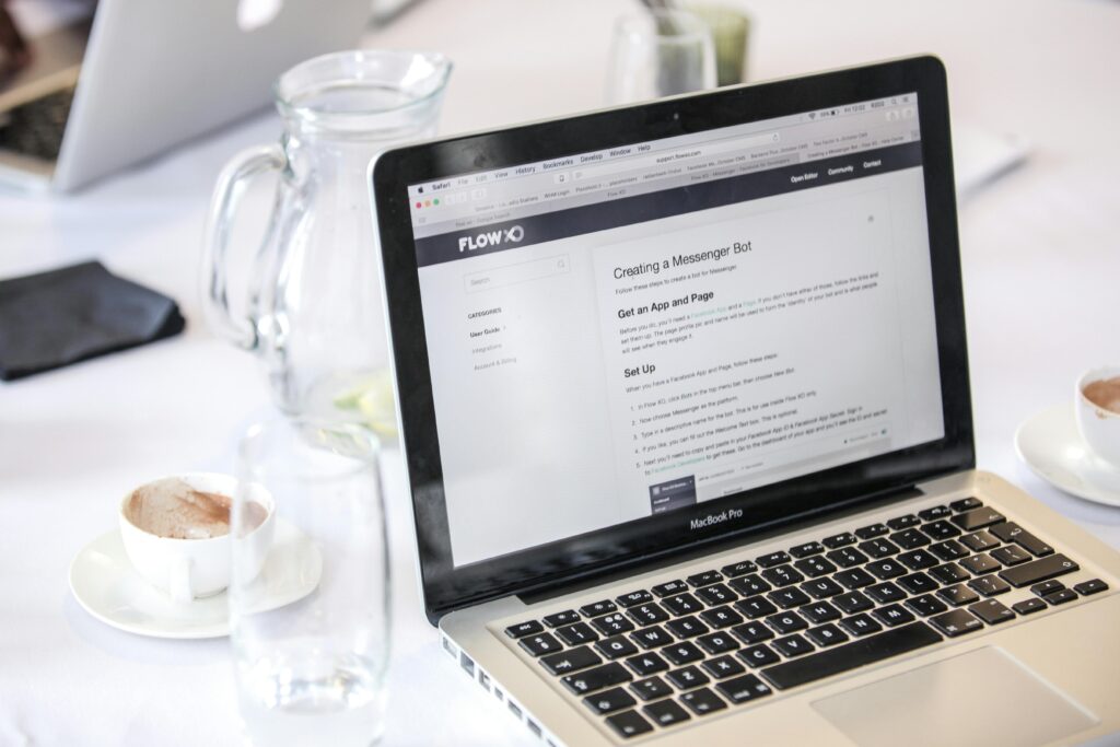 menu na stronie internetowej